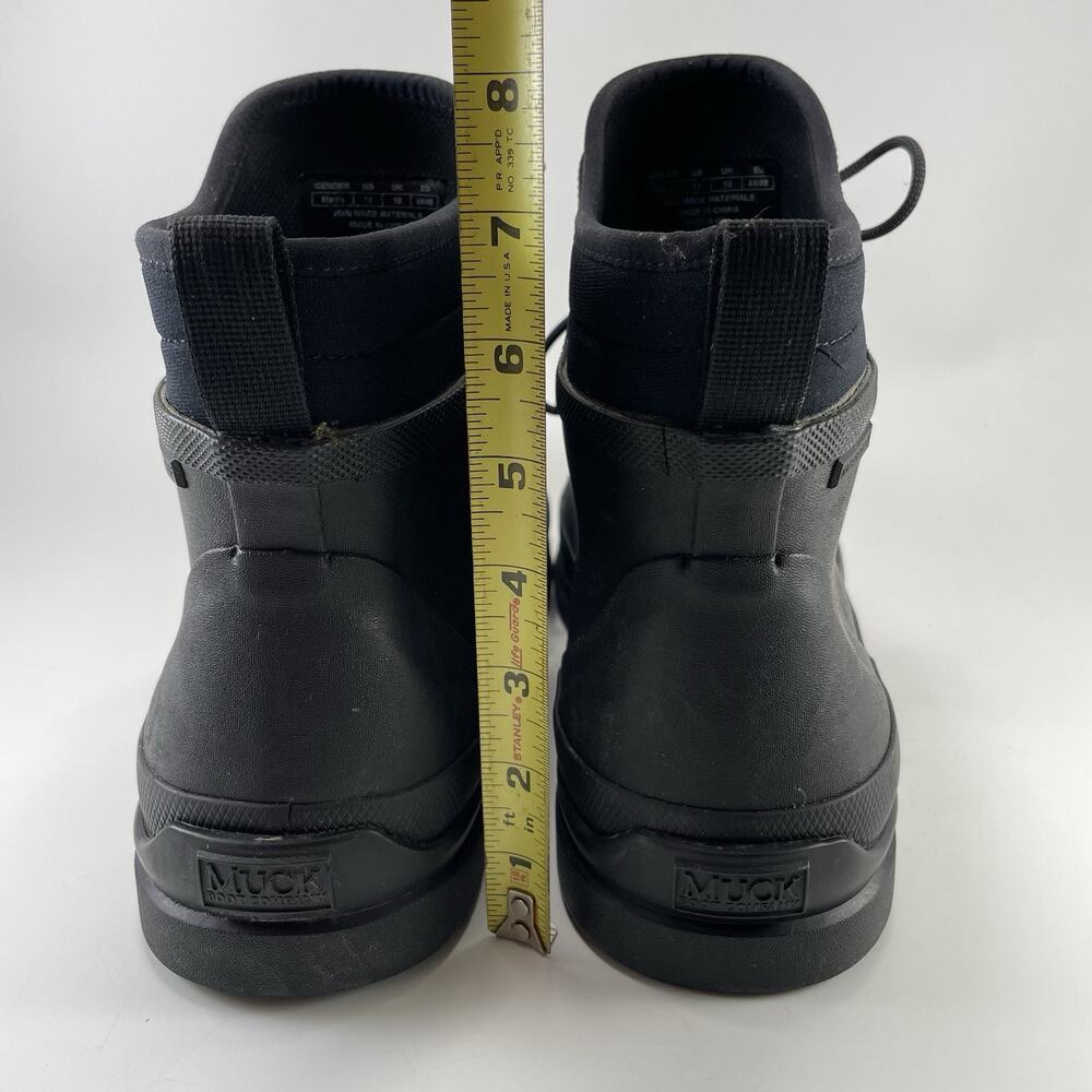 Muck Boots All Cast Lace Up Duck Boot Black Waterproof Neoprene Mens Size 11 - Picture 5 of 13